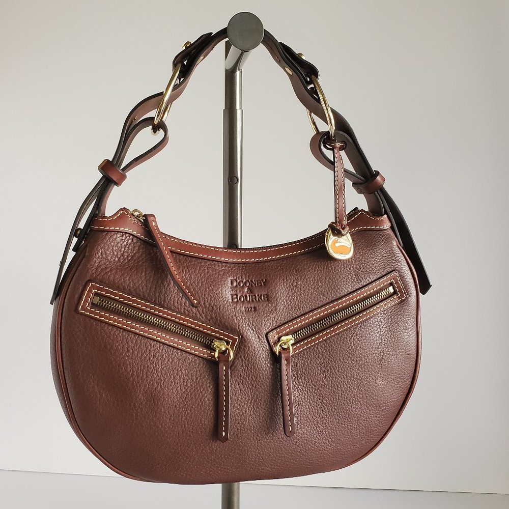 Dooney & Bourke Brown Small Circle Hobo Purse